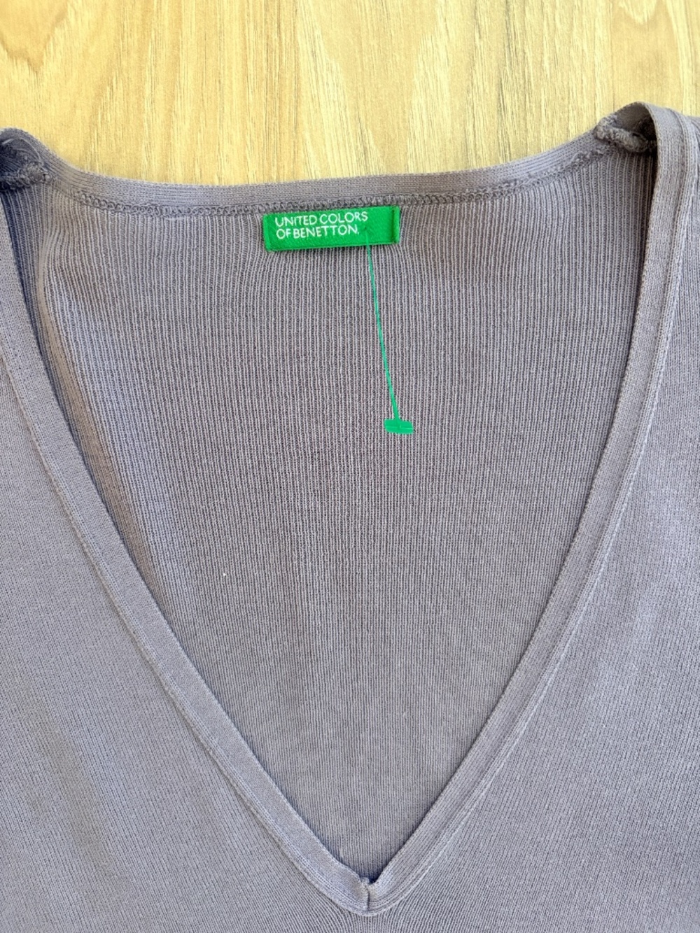 Benetton V-neck sweater.